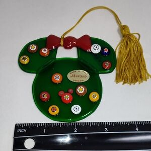 Sold Disney handmade Murano glass Minnie Mouse-shaped ornament Made In Italy